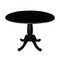 International Concepts Round 42 in Round Dual Drop Leaf Pedestal Table, 29.5 inH, Black, 42 W, 42 L, 29.5 in H, Wood K46-42DPT - alternate 1